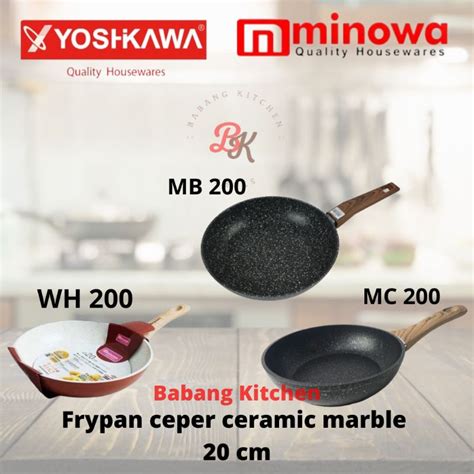 Jual MC MB WH 200 YOSHIKAWA MINOWA PANCI CERAMIC PENGGORENGAN FRY PAN