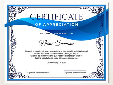 Editable Certificate Corporate Award Certificate Of Appreciation ...