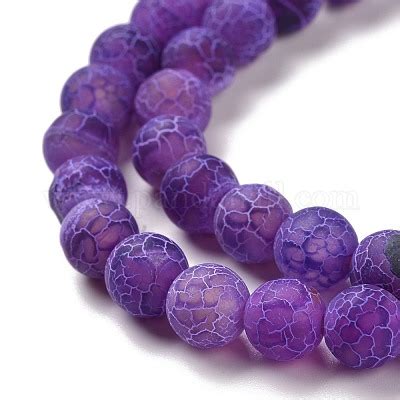 Wholesale Natural Crackle Agate Beads Strands Pandahall