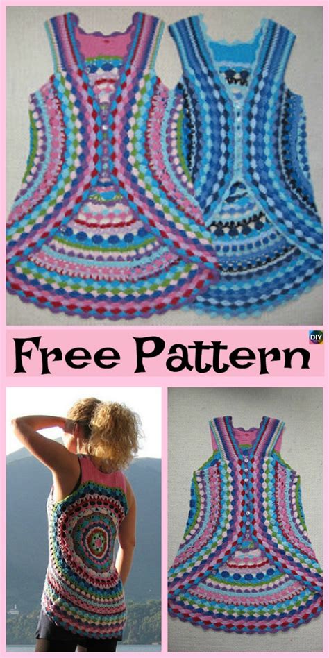 10 Cutest Crochet Circular Vest Free Patterns Diy 4 Ever