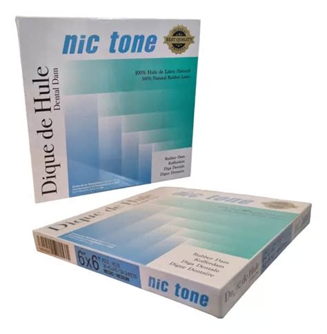 Dique Goma Nic Tone Hule 6x6 Medio 36pzas Azul Latex Natural Envío gratis