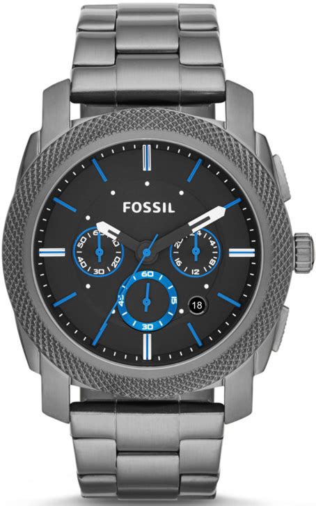 Men S Smoke Fossil Machine Chronograph Watch Fs