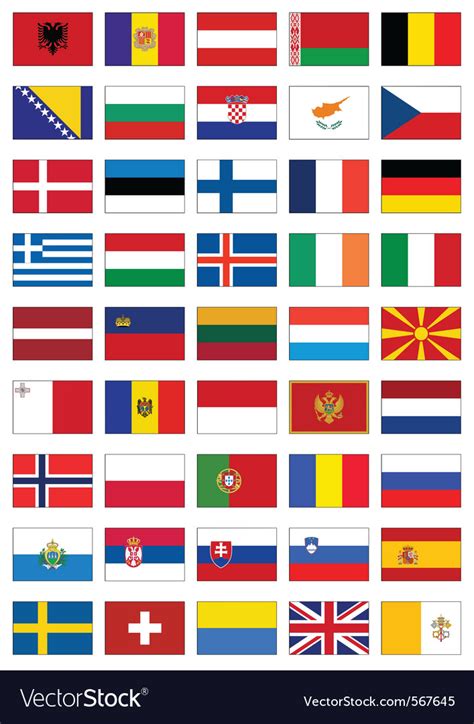 Europe Countries Flags Embroidery | Embroidery Shops