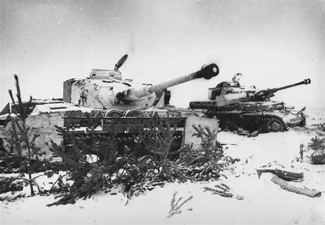 German Pz Kpfw IV Tanks Winter World War Photos