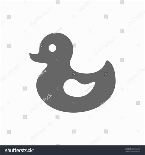 Rubber Duck Icon Silhouette Rubber Duck Stock Vector (Royalty Free ...