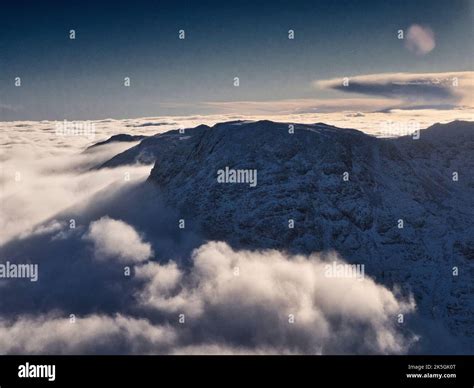 An Aerial View Of The Snow Capped Mount Kilimanjaro Stock Photo Alamy