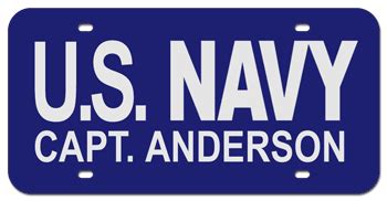 Navy License Plates - LICENSEPLATES.TV