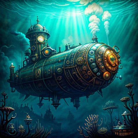 Steampunk Submarine 03 by RonaldCoone on DeviantArt