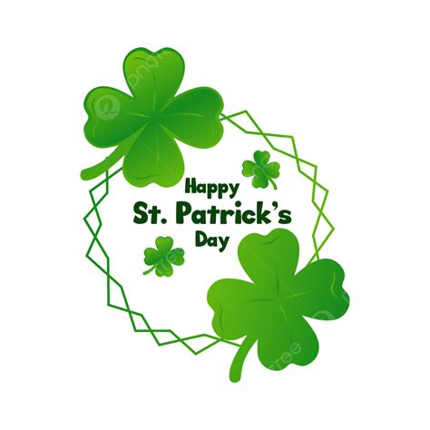 St Patricks Day Vector Png Images Happy St Patricks Day Green Clover