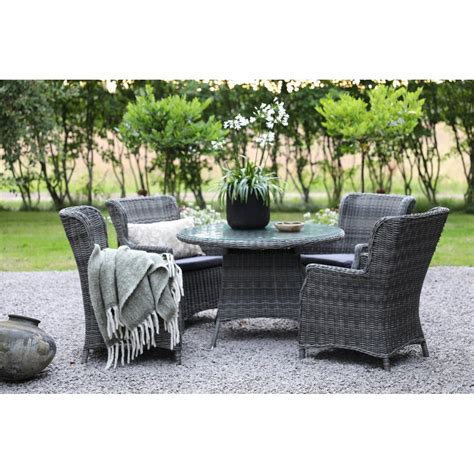 Jacksonville Outdoor Gruppe Aus Synthetischem Rattan Grau