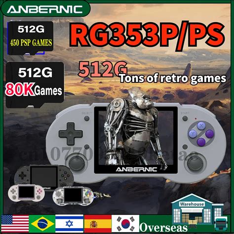 ANBERNIC Consola De Juegos Port Til RG353P RG353PS RK3566 Pantalla IPS