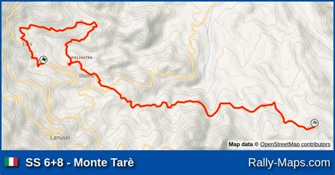 SS 6 8 Monte Tarè stage map Rally d Ogliastra 2015 CRZ Rally