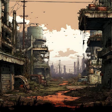 Premium AI Image | PostApocalyptic Wasteland Venture Into a ...