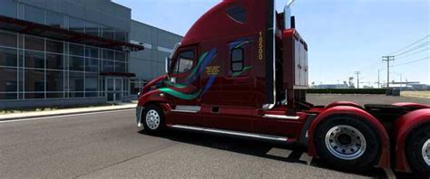 Ats Ruda Cascadia Red Skin V Skins Trucks Mod F R American