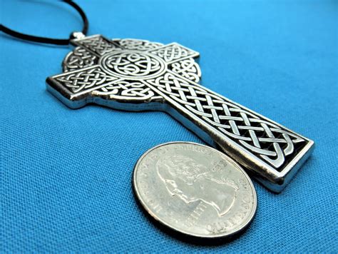 Extra Large Celtic Cross Necklace Etsy