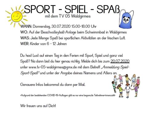 Kinder Von Aufgepasst Sport Spiel Spass Mit Dem Tv Tv Waldgirmes