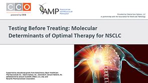 NSCLC: Testing and Treating - Slideset Download - Testing Before Treating in NSCLC | CCO