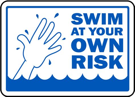 Swim At Your Own Risk Sign Get 10 Off Now