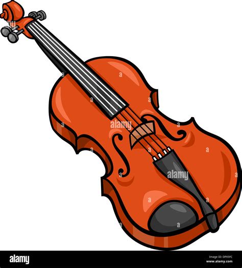 Cartoon Illustration Of Violin Musical Instrument Clip Art Stock Photo