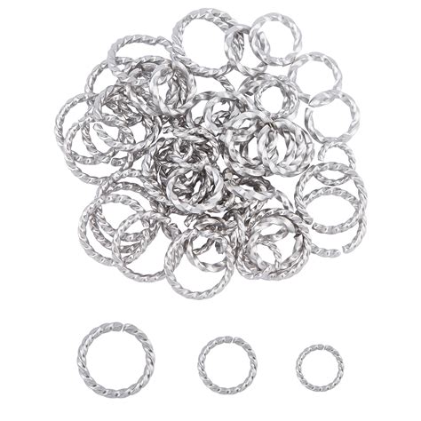 Unicraftale Stainless Steel Jump Rings Open Jump Rings Twisted