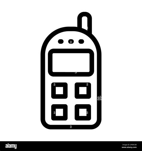 Cellular Phone Vector Thick Line Icon Stock Photo Alamy