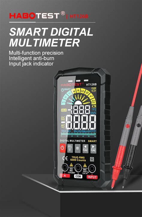 Habotest Ht126b Smart Multimeter Digital For Car Multi Function