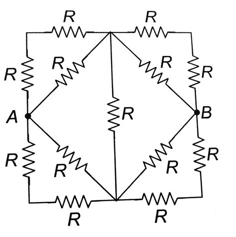 Thirteen Resistances Each Of Resistance R Ohm Are Connected In The Cir