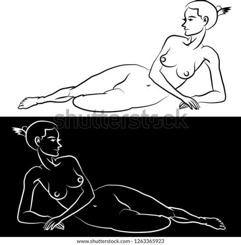 Hand Drawn Naked Woman Stock Vector Royalty Free