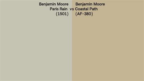 Benjamin Moore Paris Rain Vs Coastal Path Side By Side Comparison