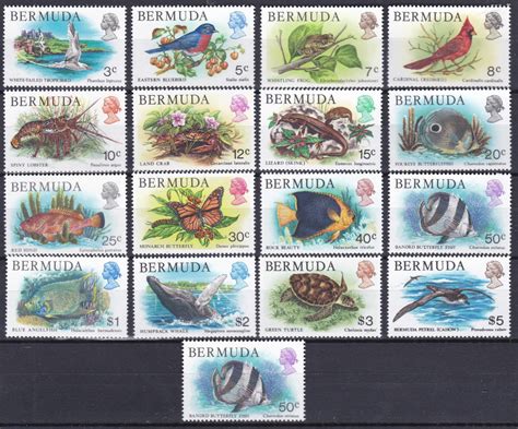 DB1 Fauna Marina Bermude 16 V 1 Dblura MNH Lipseste V De 4 C