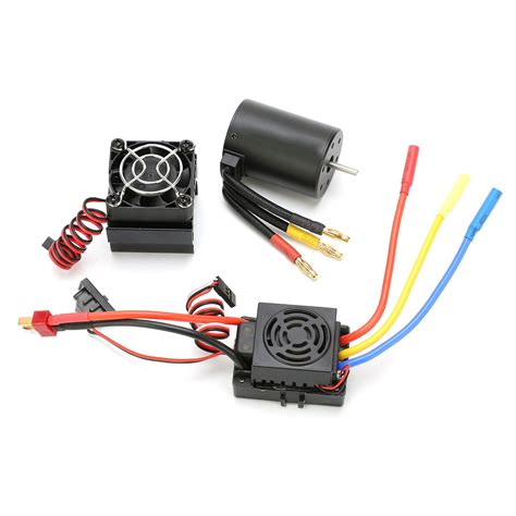 2024 3650 3900KV Waterproof 4 Poles Brushless Motor 60A ESC Heat Sink