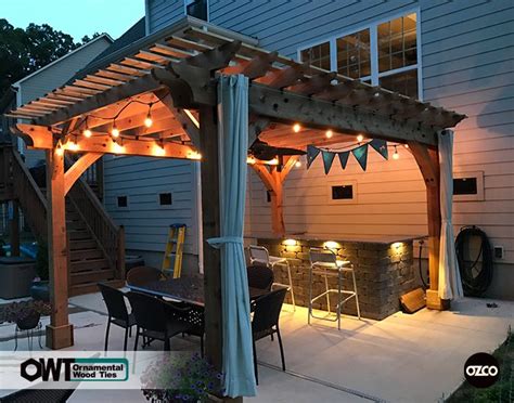 Ozco Building Products Ornamental Wood Ties Owt Pergola With Ozco S