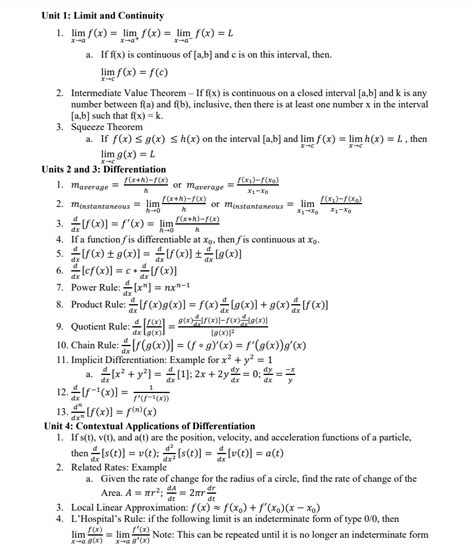 Ap Calculus Worksheets Ap Calculus