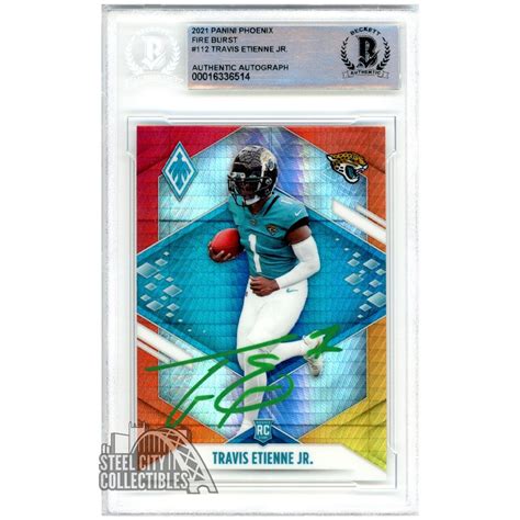 Travis Etienne Jr 2021 Panini Phoenix Fire Burst Autograph Rookie Card