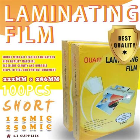 Short Size Quaff Laminating Film Hot Lamination Process Micron