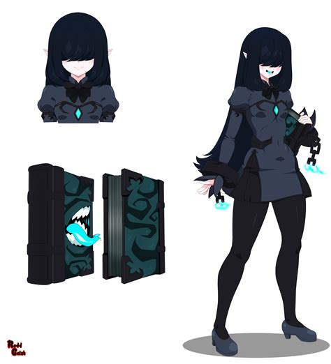 Safebooru 1girl D Absurdres Black Hair Black Legwear Blue Fire Book Breasts Chains Closed