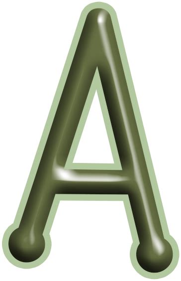 Alfabeto Em Png Letras Verdes ALFABETOS LINDOS