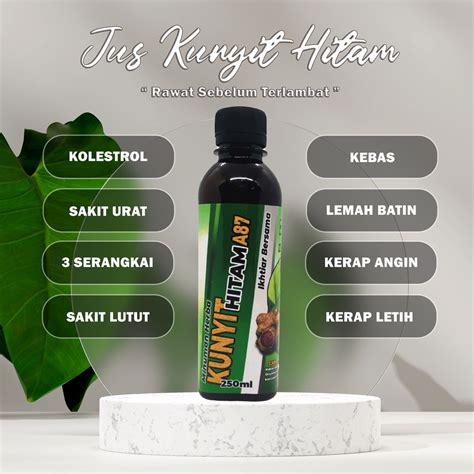 Jus Kunyit Hitam A Minuman Botanic Original Hq Ready Stock Shopee