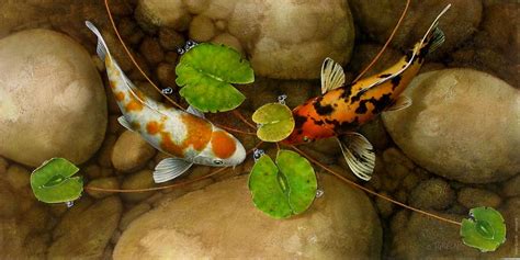 Terry Gilecki Gallery Amazing Koi Fish Acrylic Paintings Canadian