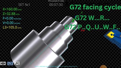 G72 Canned Cycle For Cnc Lathe With Simulation G72 Facing Cycle Youtube