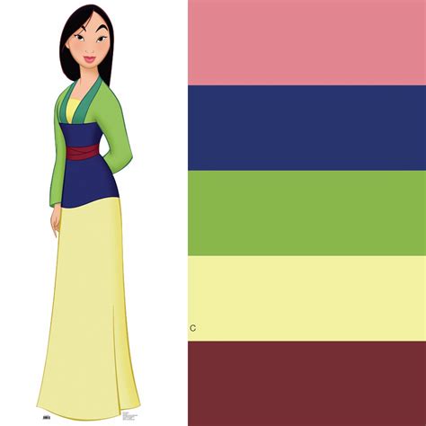 Principesse Disney Color Palette Mulan Esperta Di Immagine Rossella