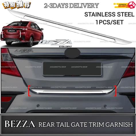 Amazing Perodua Bezza Chrome Rear Tail Gate Trim Garnish Rear