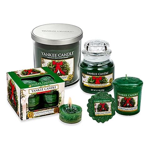 Yankee Candle® Christmas Wreath® Candle Collection - BedBathandBeyond.com