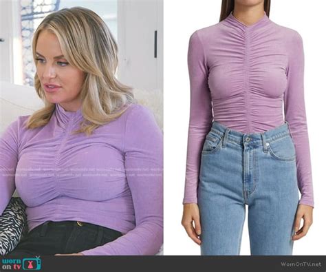 WornOnTV Whitneys Lilac Ruched Top On The Real Housewives Of Salt