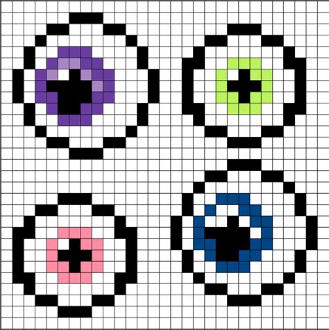 Patrones Hama Beads Halloween Ojos 【pixel Real