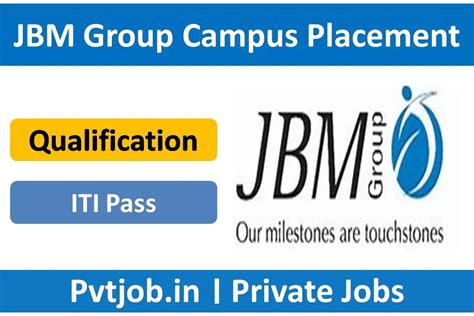 Jbm Group Campus Placement Fresher Iti Jobs Placement Pvtjob