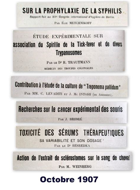 Annales De L Institut Pasteur Octobre Inc Sur La Prophylaxie De