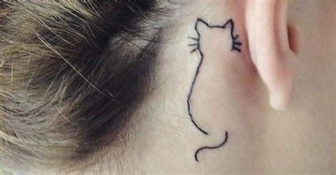 Cat Lovers Cat Tattoos Classy Tattoos Back Ear Tattoo Tattoos