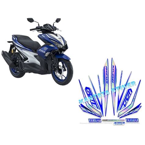 Jual Stiker Striping Lis Body Motor Yamaha Aerox Vva R Biru