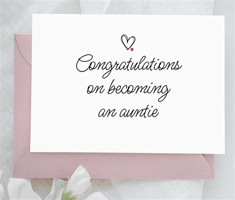 Personalized Printable Congratulations On Becoming An Auntie Etsy